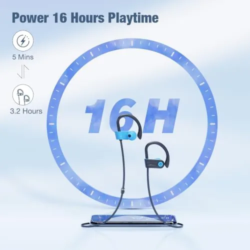 Another view of the Boean Bluetooth Headphones, Bluetooth 5.3 Wireless Headphones with 16 Hours