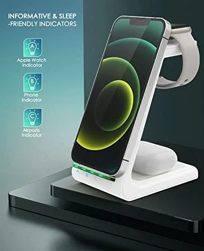 The 3 in 1 Wireless Charging Station, 2026 Upgraded Fast Desk in real use