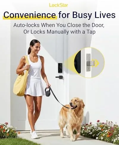 The LOCKSTAR app showing lock status on a phone screen