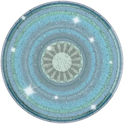 Another view of the ​​​​PopSockets Phone Grip with Expanding Kickstand, Adhesive Grip - Translucent Glitter Mint