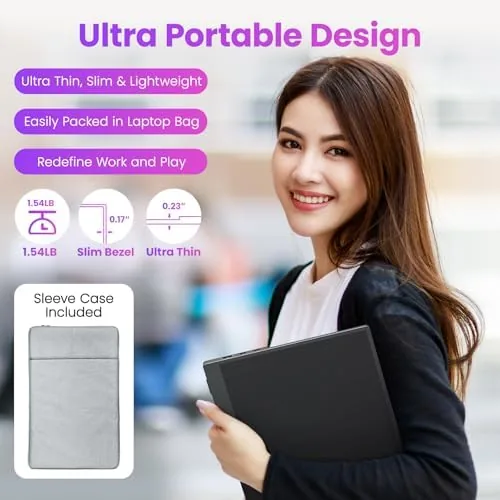 The Upperizon Portable Monitor 15.6 inch FHD 87% sRGB 60Hz IPS compared in context