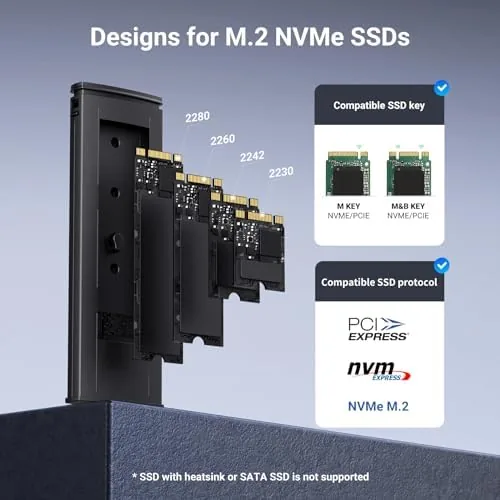 The UGREEN SSD Enclosure Tool-Free USB C External 10Gbps M.2 NVMe in real use