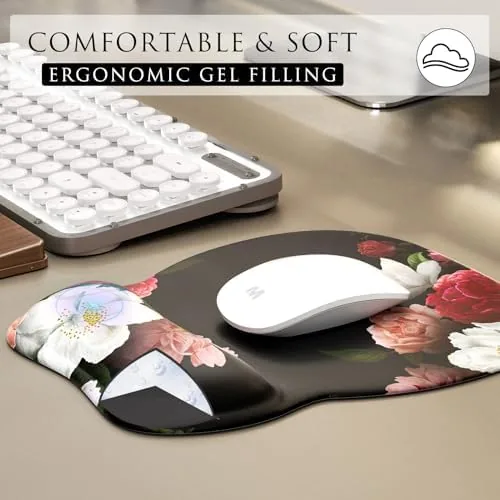 The MROCO Ergonomic Mouse Pad with Gel Wrist Rest, 9.4 x in real use