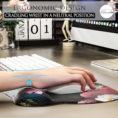 Another view of the MROCO Ergonomic Mouse Pad with Gel Wrist Rest, 9.4 x
