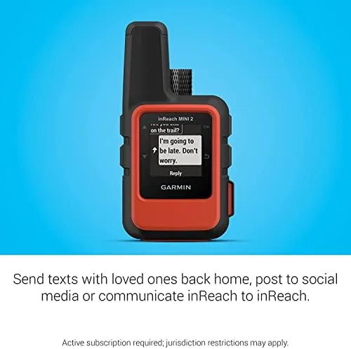The Garmin inReach Mini 2 Portable Satellite Communicator/GPS Navigator (Flame Red) in real use