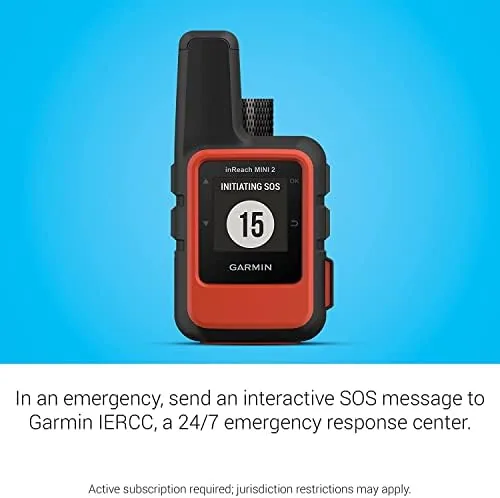 Another view of the Garmin inReach Mini 2 Portable Satellite Communicator/GPS Navigator (Flame Red)