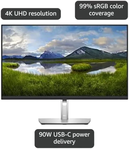 A work laptop closed and charging while a desktop tower connects through the second input