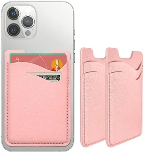 Phone Card Holder, 2-Pack Stick-On Wallet for iPhone, Samsung - Pink Review: Tested and Rated