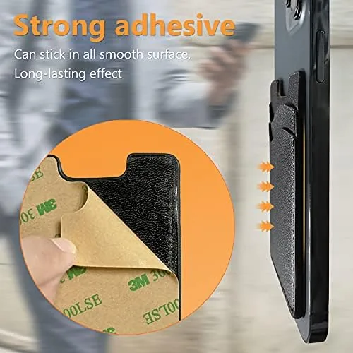 The Phone Card Holder, 2-Pack Stick-On Wallet for iPhone, Samsung - Pink compared in context