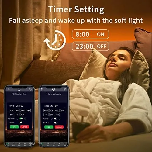 The app interface showing color selection and modes
