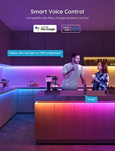 The strip showing multiple colors across its length on a bedroom ceiling