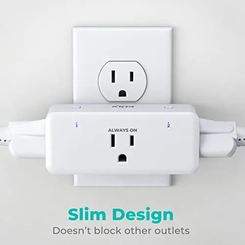 The KMC Smart Plug 4-Pack, Side 3-Outlet Extender, Compatible with Google in real use