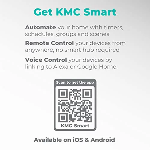 The KMC Smart Plug 4-Pack, Side 3-Outlet Extender, Compatible with Google compared in context