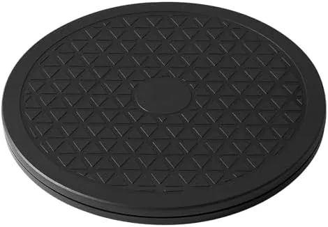 The 8 inch rotating swivel stand with steel ball bearings on a table top
