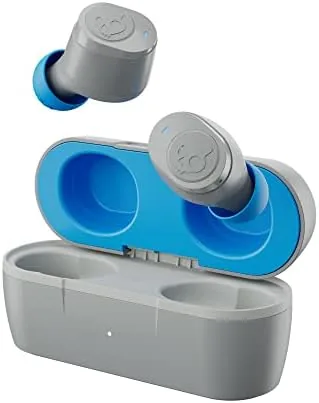Skullcandy Jib True 2 Wireless In-Ear Bluetooth Earbuds - Light Grey/Blue | Bluetooth Headphones Review: Tested and Rated