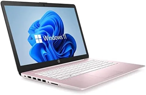 Close up of the keyboard and trackpad on the renewed HP laptop