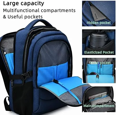 Close look at the 17 Inch Laptop Backpack for Travel Water Resistant College Backpack build quality