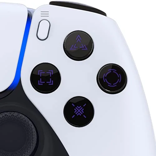 Completed PS5 controller with the three-tone buttons installed