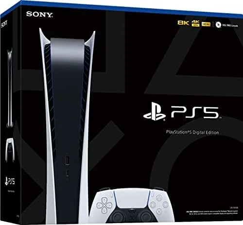 The PS5 disc version compared with the digital edition console