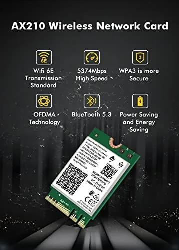 Close look at the WiFi 6E Wireless Card Intel AX210 NGW Bluetooth 5.3 Tri-Band build quality