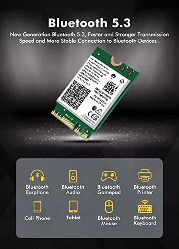 The WiFi 6E Wireless Card Intel AX210 NGW Bluetooth 5.3 Tri-Band in real use