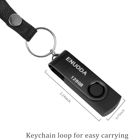 The 128GB Flash Drive ENUODA 1 Pack Thumb Drive 128GB Swivel compared in context