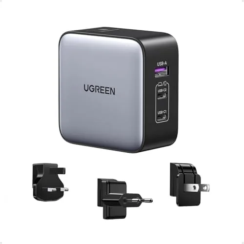 UGREEN 65W USB C Travel Adapter, Foladable Fast GaN Charger with US/UK/EU 3 Plugs Review: Tested and Rated