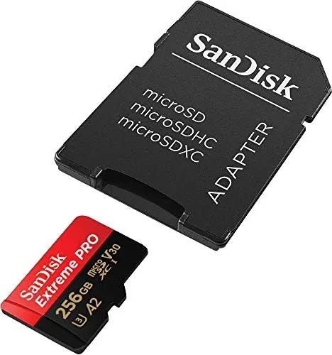 Another view of the SanDisk Extreme PRO 256 GB Class 3/UHS-I (U3) V30 microSDXC