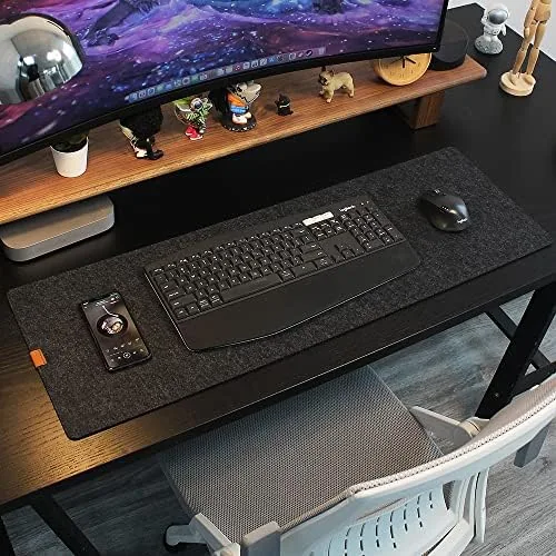 Close look at the Bright Stone Felt Desk Mat,Non-Slip Mouse Pad, 27.5"x11.8" Office Supplies build quality