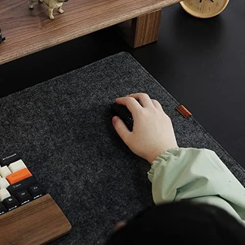 The Bright Stone Felt Desk Mat,Non-Slip Mouse Pad, 27.5"x11.8" Office Supplies in real use