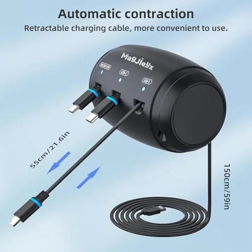 The for Retractable Car Charging Station Box, 3 in 1 Headrest in real use