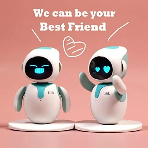 Eilik compared side by side with Emo and Vector companion robots