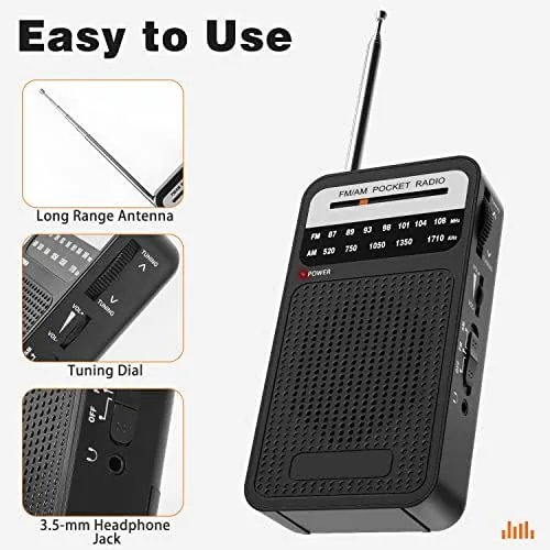 The Goodes Portable Radio AM FM, Transistor Radio with Best Reception in real use