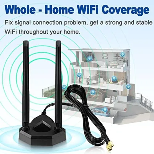 Testing the Eightwood Dual Band WiFi Antenna 2.4GHz 5GHz RP-SMA WiFi Antennae over two weeks