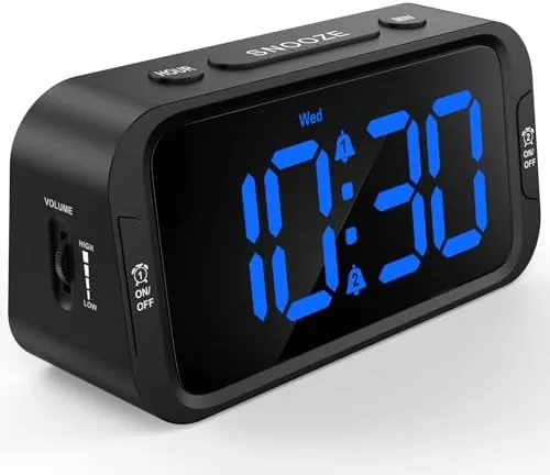 Odokee Digital Dual Alarm Clock for Bedroom with 0-100% Dimmable Display | Easy to Review: Tested and Rated