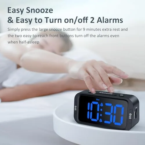 The Odokee Digital Dual Alarm Clock for Bedroom with 0-100% Dimmable compared in context