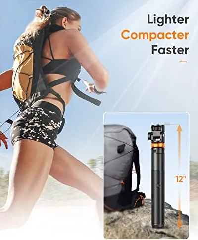 Another view of the EUCOS 62" Phone Tripod, Tripod for iPhone & Selfie Stick