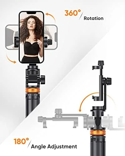 The EUCOS 62" Phone Tripod, Tripod for iPhone & Selfie Stick compared in context