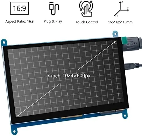 Close look at the Hosyond 7 Inch IPS LCD Touch Screen Display Panel 1024×600 build quality