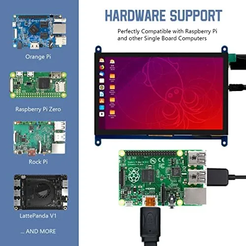 Another view of the Hosyond 7 Inch IPS LCD Touch Screen Display Panel 1024×600