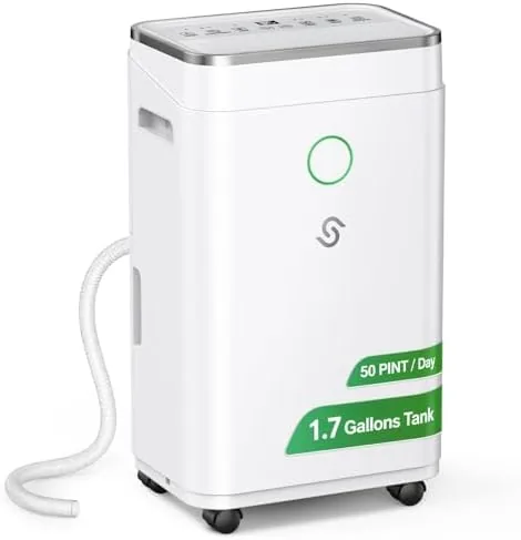Dehumidifier for Basement with Drain Hose 4500 Sq.Ft - 50 Pint 1.7 gal Tank Review: Tested and Rated