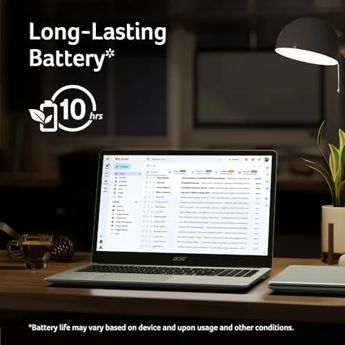 Battery settings page on the Chromebook showing remaining battery time