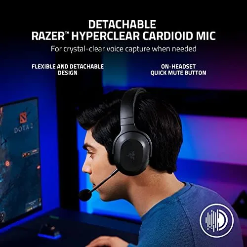 Razer Barracuda X connected to a phone and a laptop