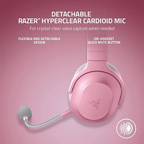 Razer Barracuda X Quartz Pink folded flat for travel