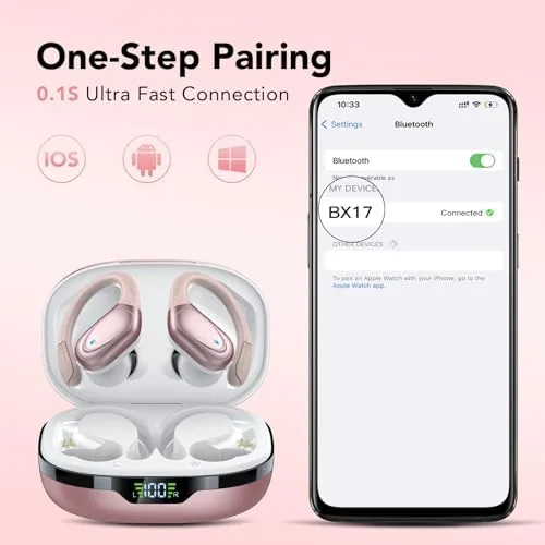 The Ear buds Wireless Earbuds Bluetooth 5.3 Headphones 60hrs Playtime with compared in context