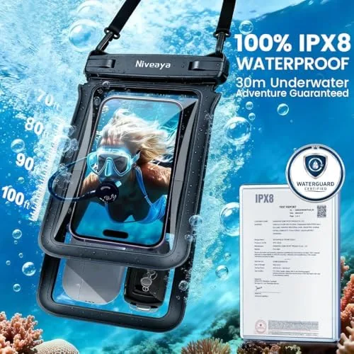 Close look at the Niveaya IPX8 Double Space Waterproof Phone Pouch (up to 8.3") build quality