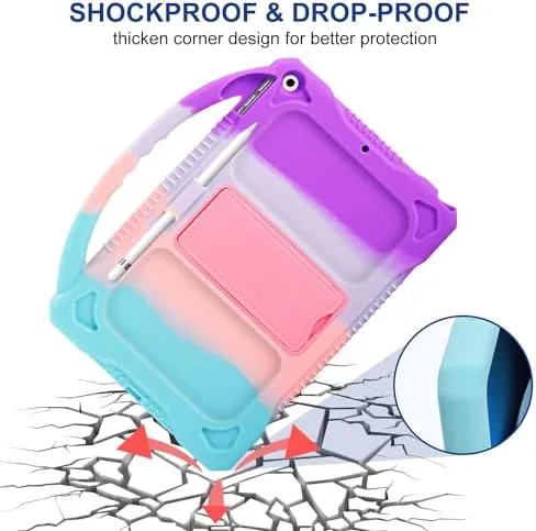 The JOGUIIA Kids Case for iPad 9th 8th 7th Generation,Shockproof Silicone in real use