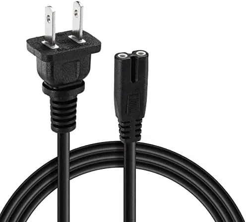 Close look at the TV Power Cord 2 Prong AC Wall Plug Compatible with build quality
