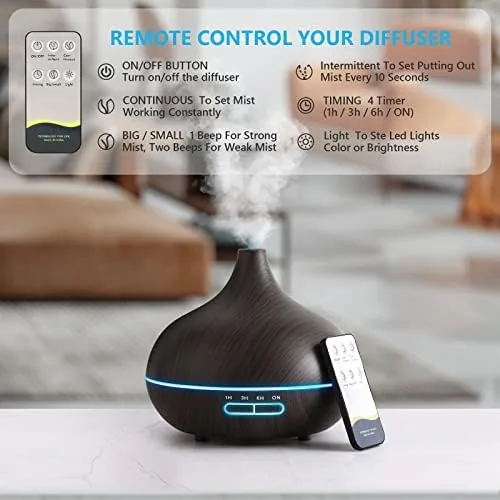 Close look at the Diffusers for Essential Oils Large Room, 550ml Essential Oil Diffusers build quality