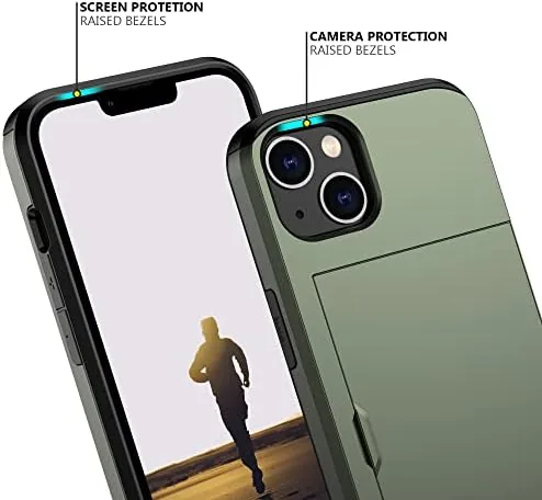 The Nvollnoe for iPhone 13 Case with Card Holder Green | in real use
